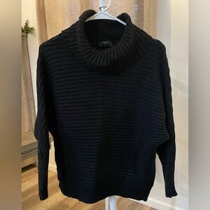 Tahari like new Black Turtleneck Ribbed Sweater